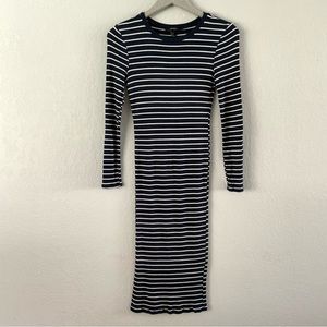 Forever 21 Ribbed Striped Midi Dress